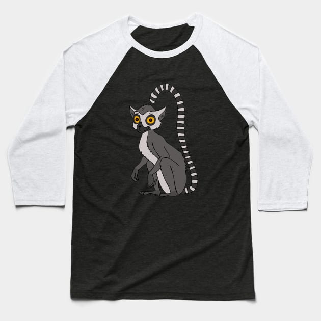 Cute Lemur Baseball T-Shirt by RockettGraph1cs